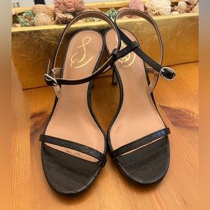 Sam Edelman Black Strap Heels size 5 1/2